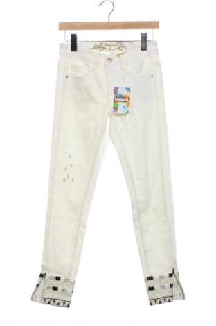 Damskie jeansy Desigual, Rozmiar XS, Kolor Biały, Cena 164,99 zł