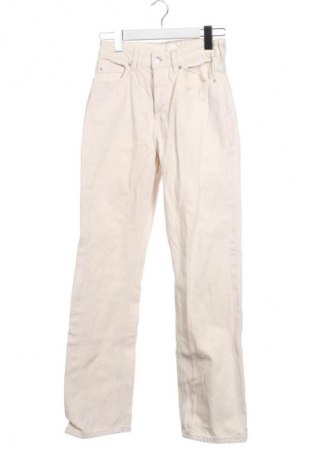 Blugi de femei H&M, Mărime XS, Culoare Ecru, Preț 18,99 Lei
