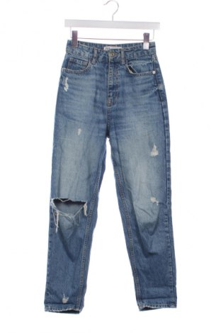 Blugi de femei Zara, Mărime XS, Culoare Albastru, Preț 72,98 Lei