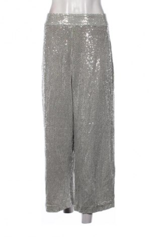 Damskie spodnie Zara, Rozmiar L, Kolor Srebrzysty, Cena 72,99 zł