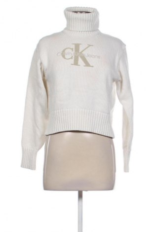 Damski sweter Calvin Klein Jeans, Rozmiar S, Kolor ecru, Cena 242,99 zł