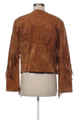 Дамско кожено яке Zara, Размер XL, Цвят Кафяв, Цена 33,74 €