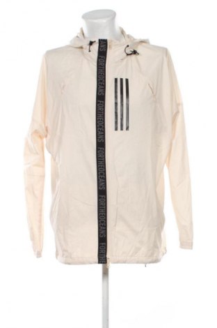 Herrenjacke Adidas, Größe L, Farbe Ecru, Preis 40,99 €