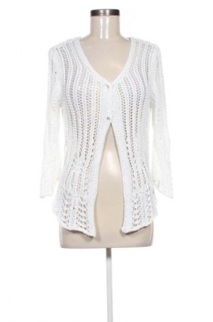 Damen Strickjacke Steilmann, Größe M, Farbe Weiß, Preis 8,99 €