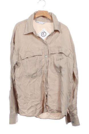 Дамска риза Zara, Размер XS, Цвят Бежов, Цена 5,62 €