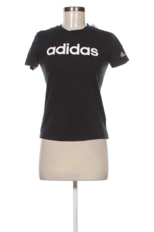 Γυναικείο t-shirt Adidas, Μέγεθος XS, Χρώμα Μαύρο, Τιμή 12,99 €