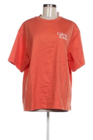 Damski T-shirt Calvin Klein Jeans, Rozmiar M, Kolor Pomarańczowy, Cena 255,99 zł