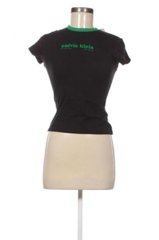 Γυναικείο t-shirt Calvin Klein Jeans, Μέγεθος XXS, Χρώμα Μαύρο, Τιμή 18,99 €