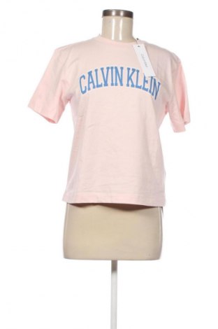 Γυναικείο t-shirt Calvin Klein Jeans, Μέγεθος XXS, Χρώμα Ρόζ , Τιμή 14,99 €