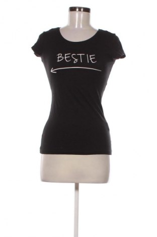 Дамска тениска Sinsay, Размер XS, Цвят Черен, Цена 8,18 €