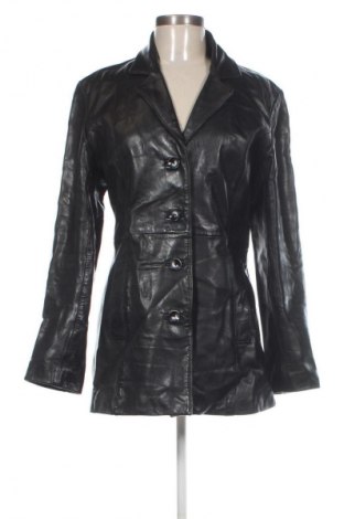 Δερμάτινο γυναικείο παλτό Real, Μέγεθος L, Χρώμα Μαύρο, Τιμή 42,99 €