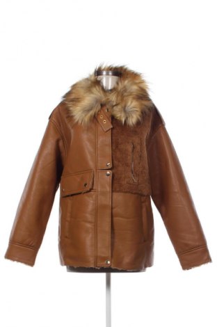 Női bőrdzseki C4, Méret L, Szín Barna, Ár 12 114 Ft