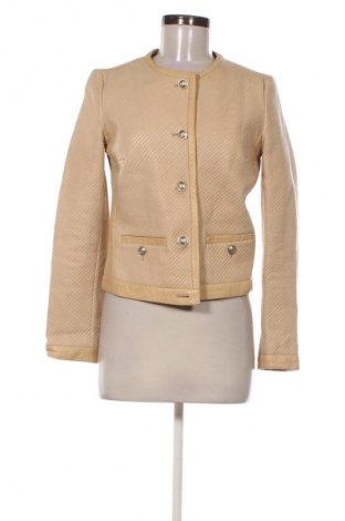 Дамско кожено яке Massimo Dutti, Размер M, Цвят Бежов, Цена 27,09 €