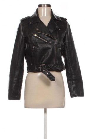 Γυναικείο δερμάτινο μπουφάν Pull&Bear, Μέγεθος M, Χρώμα Μαύρο, Τιμή 22,99 €