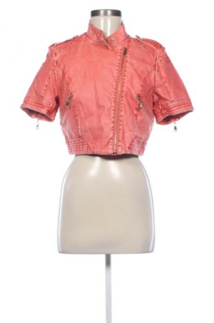 Дамско кожено яке Unbranded, Размер L, Цвят Оранжев, Цена 16,28 €