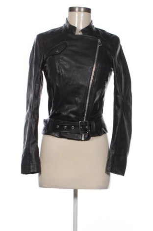 Дамско кожено яке United Colors Of Benetton, Размер M, Цвят Черен, Цена 15,84 €