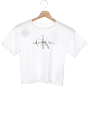 Kinder T-Shirt Calvin Klein Jeans, Größe 6-7y/ 122-128 cm, Farbe Weiß, Preis 45,99 €
