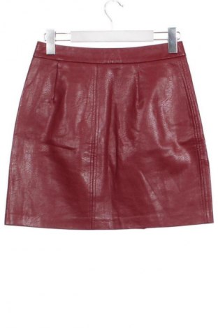 Lederrock Stradivarius, Größe S, Farbe Rot, Preis 6,99 €