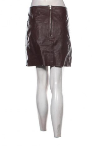 Кожена пола Zara, Размер L, Цвят Кафяв, Цена 18,91 €