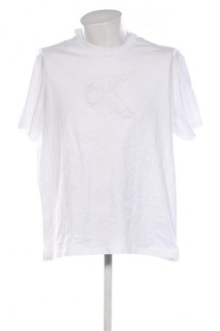 Tricou de bărbați Calvin Klein Jeans, Mărime L, Culoare Alb, Preț 265,99 Lei