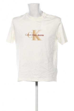 Ανδρικό t-shirt Calvin Klein Jeans, Μέγεθος M, Χρώμα Εκρού, Τιμή 29,99 €