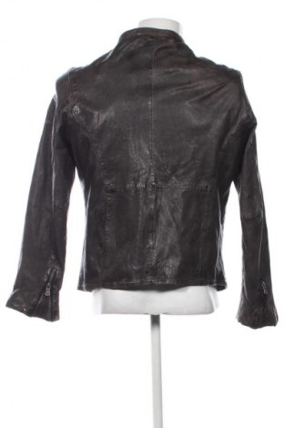 Ανδρικό δερμάτινο μπουφάν Emilio Adani, Μέγεθος L, Χρώμα Γκρί, Τιμή 60,99 €