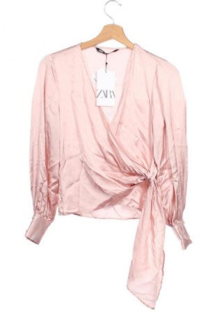 Дамска блуза Zara, Размер XS, Цвят Розов, Цена 26,58 €