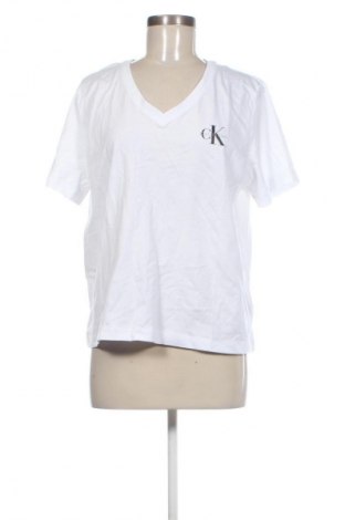 Damen T-Shirt Calvin Klein Jeans, Größe L, Farbe Weiß, Preis 54,99 €