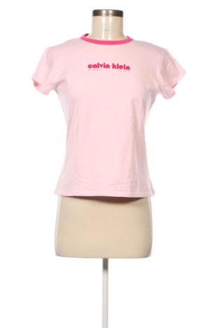 Damski T-shirt Calvin Klein Jeans, Rozmiar M, Kolor Różowy, Cena 226,99 zł