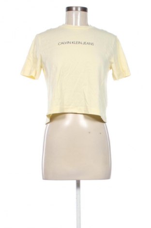Дамска тениска Calvin Klein Jeans, Размер S, Цвят Жълт, Цена 17,38 €