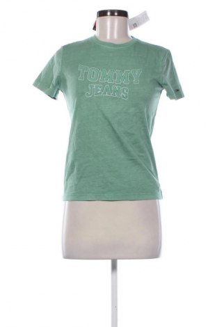 Damski T-shirt Tommy Jeans, Rozmiar XS, Kolor Zielony, Cena 201,99 zł