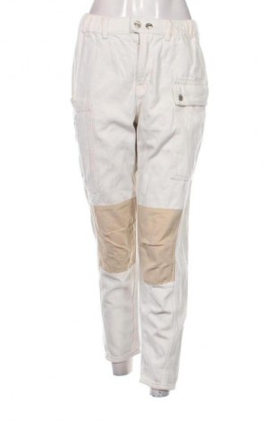 Blugi de femei Bershka, Mărime S, Culoare Bej, Preț 38,99 Lei