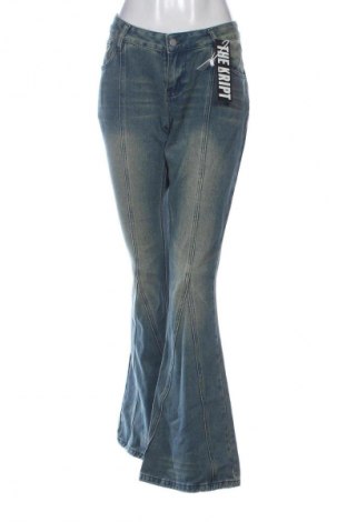 Blugi de femei The Kript, Mărime L, Culoare Albastru, Preț 250,99 Lei