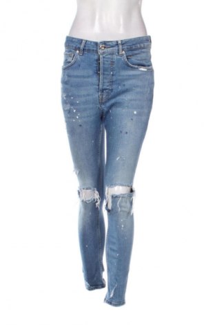 Blugi de femei Zara, Mărime M, Culoare Albastru, Preț 72,99 Lei