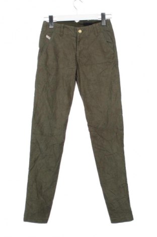 Pantaloni de velvet de femei Diesel, Mărime XXS, Culoare Verde, Preț 134,99 Lei