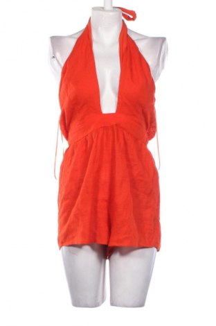 Kurzer Damenoverall Bershka, Größe M, Farbe Orange, Preis 10,11 €