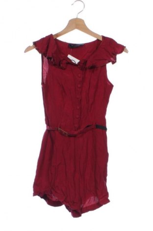 Kurzer Damenoverall River Island, Größe XXS, Farbe Rot, Preis € 9,99