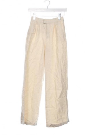 Pantaloni de femei Bershka, Mărime XXS, Culoare Ecru, Preț 37,99 Lei
