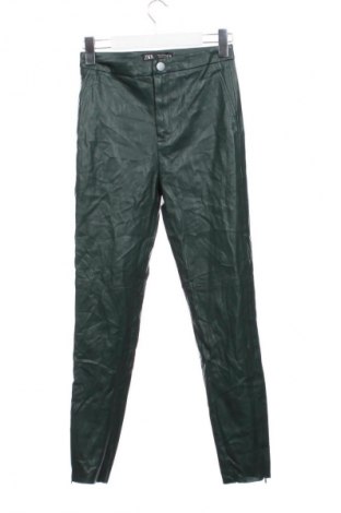 Дамски панталон Zara, Размер XS, Цвят Зелен, Цена 4,60 €