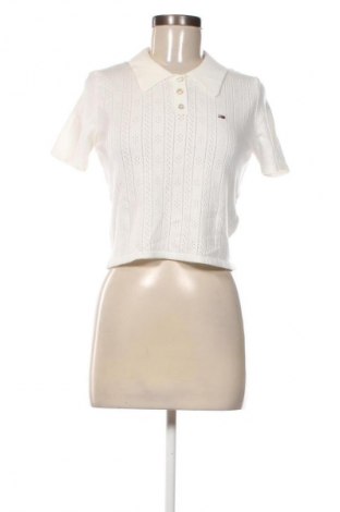 Pulover de femei Tommy Jeans, Mărime M, Culoare Alb, Preț 424,99 Lei