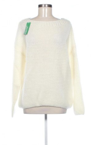 Дамски пуловер United Colors Of Benetton, Размер L, Цвят Бял, Цена 30,16 €