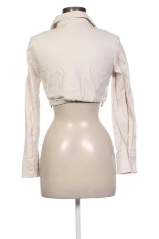 Dámska kožená bunda  Bershka, Veľkosť S, Farba Kremová, Cena  21,95 €