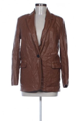 Dámská kožená bunda  Stradivarius, Velikost S, Barva Hnědá, Cena  418,00 Kč