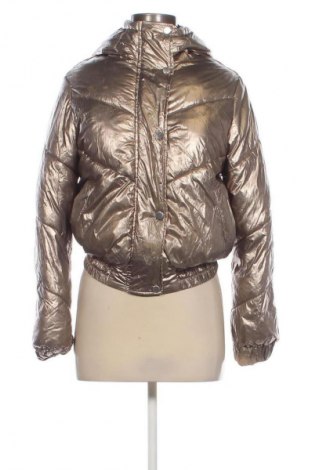 Geacă de femei Bershka, Mărime XS, Culoare Auriu, Preț 114,85 Lei