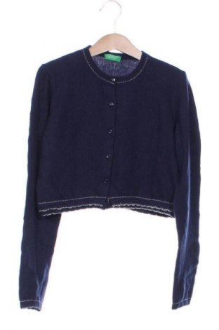 Kinder Strickjacke United Colors Of Benetton, Größe 10-11y/ 146-152 cm, Farbe Blau, Preis 7,99 €