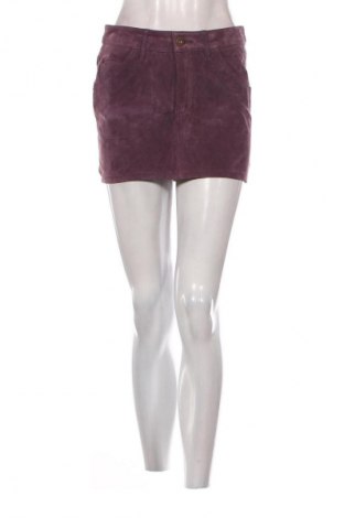 Кожена пола H&M Divided, Размер M, Цвят Лилав, Цена 2,56 €