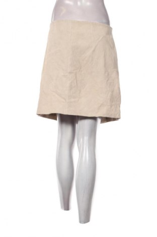 Кожена пола Mango, Размер XL, Цвят Екрю, Цена 11,75 €