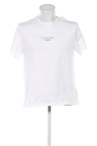 Tricou de bărbați Calvin Klein Jeans, Mărime M, Culoare Alb, Preț 249,99 Lei