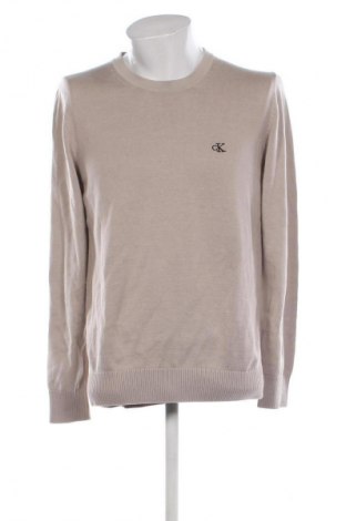 Мъжки пуловер Calvin Klein Jeans, Размер XL, Цвят Бежов, Цена 27,60 €