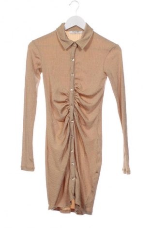 Šaty  NA-KD, Velikost XS, Barva Béžová, Cena  299,00 Kč
